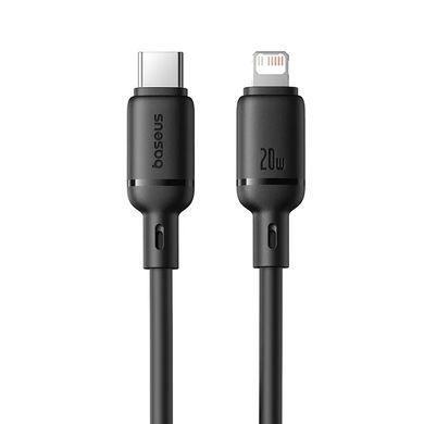 Кабель Baseus Silky Series Fast Charging Type-C - Lightning 1м PD 20W чорний P10377700113-00 33790 фото