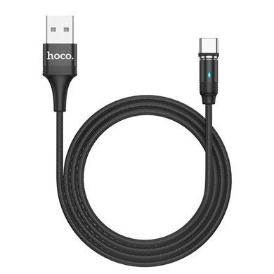 Кабель магнітний Hoco U76 Type-A - Type-C 120см (2A) чорний 28131 фото