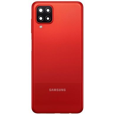 Задняя крышка для Samsung A125F Galaxy A12, A127 Galaxy A12s красная, со стеклом камеры 33990 фото