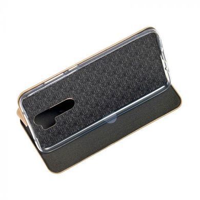 Чехол-книжка Premium Case под кожу Xiaomi Redmi Note 8 Pro (2019) золотой 16586 фото