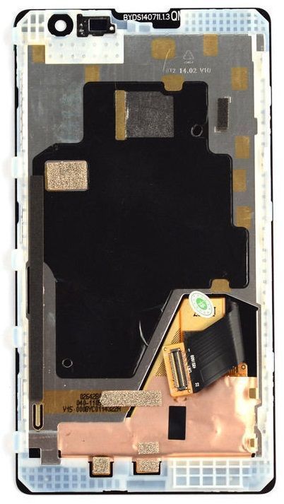 Дисплей для Nokia Lumia 1020 з рамкою чорний 01437 фото
