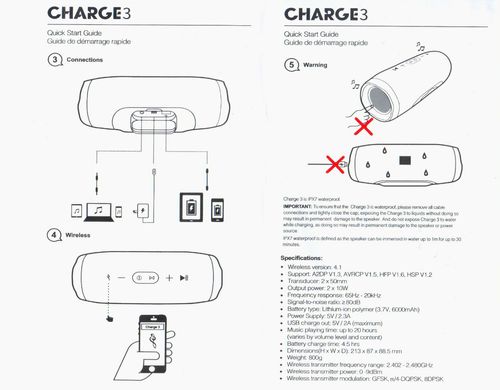 Портативная Bluetooth колонка JBL Charge 3 черная 10144 фото