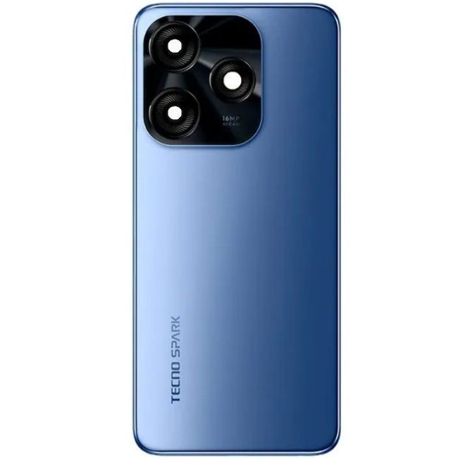 Задняя крышка для Tecno Spark 10C KI5k, KI5m синяя, Meta Blue со стеклом камеры 32786 фото