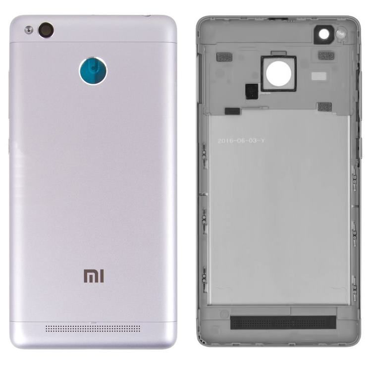 Задня кришка для Xiaomi Redmi 3s, Redmi 3 Pro срібляста 06466 фото