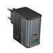 Мережевий зарядний пристрій Hoco CS74A 45W USB+Type-C PD+QC3.0 чорний 31779 фото 1