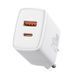Мережевий зарядний пристрій Baseus Compact Quick Charger (20W, 3A) QC+PD (Type-C + USB) (CCXJ-B02) білий 24148 фото 1