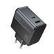 Мережевий зарядний пристрій Hoco CS74A 45W USB+Type-C PD+QC3.0 чорний 31779 фото 2