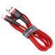 Кабель Baseus Cafule Type-A - Lightning 2м 1.5A червоний CALKLF-C09 24185 фото 3