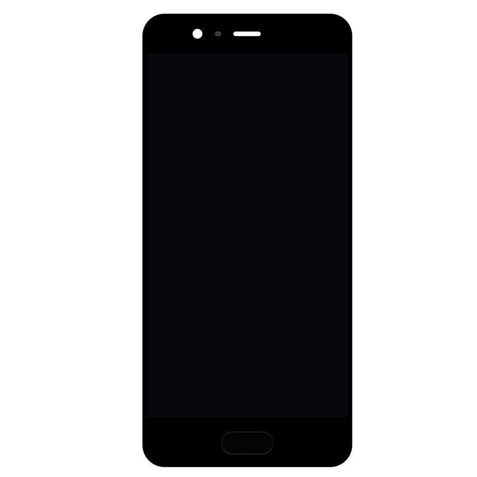 Дисплей для Huawei P10 (VTR-L09, VTR-L29) с рамкой черный, со шлейфом сканера отпечатка пальца 10334 фото