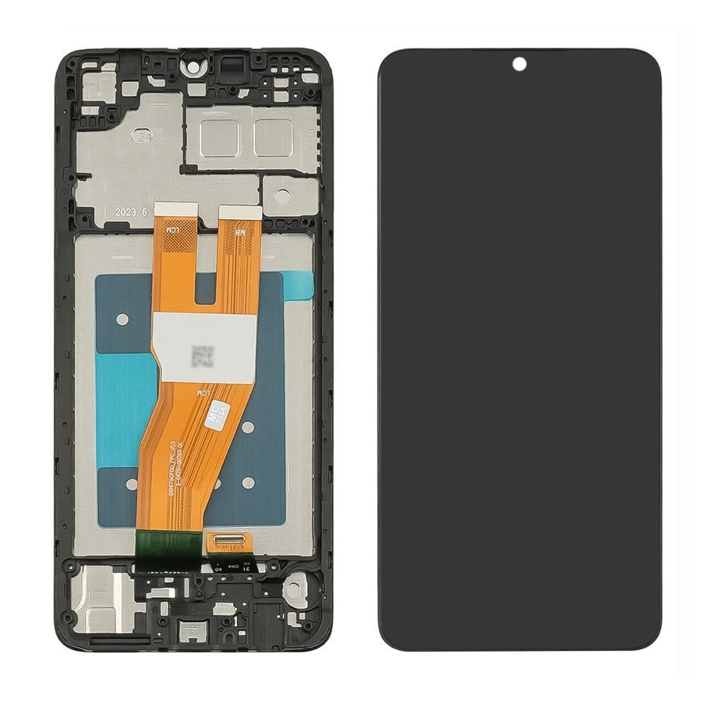 Дисплей для Samsung A055F Galaxy A05 с рамкой черный 29141 фото