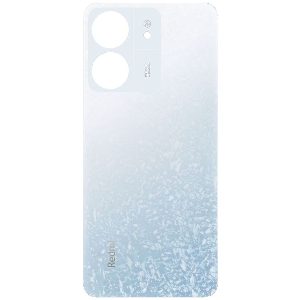 Задняя крышка для Xiaomi Redmi 13C голубая, Glacier White Оригинал Китай 32637 фото