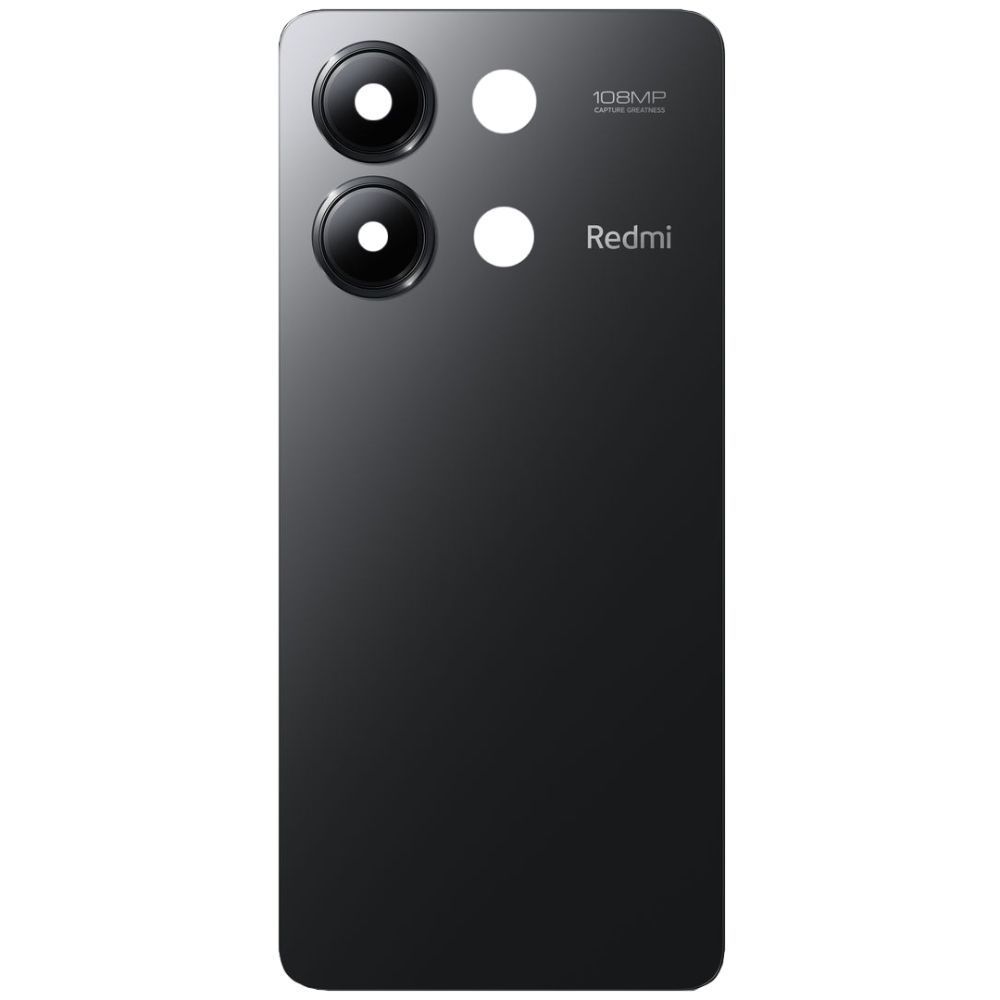 Задняя крышка для Xiaomi Redmi Note 13 4G 23129RAA4G, 23124RA7EO черная со стеклом камеры Оригинал Китай 32486 фото