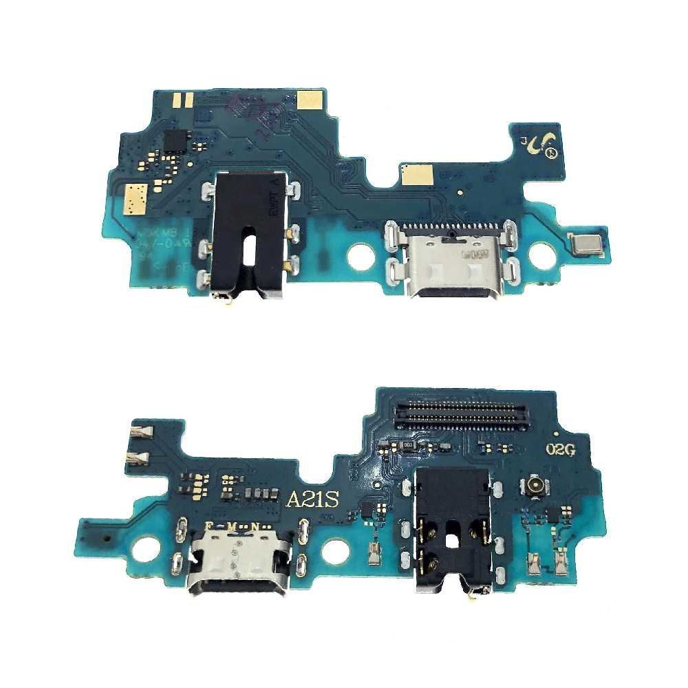 Нижняя плата для Samsung A217F Galaxy A21s с разьемом зарядки, разьемом наушников и микрофоном 19455 фото