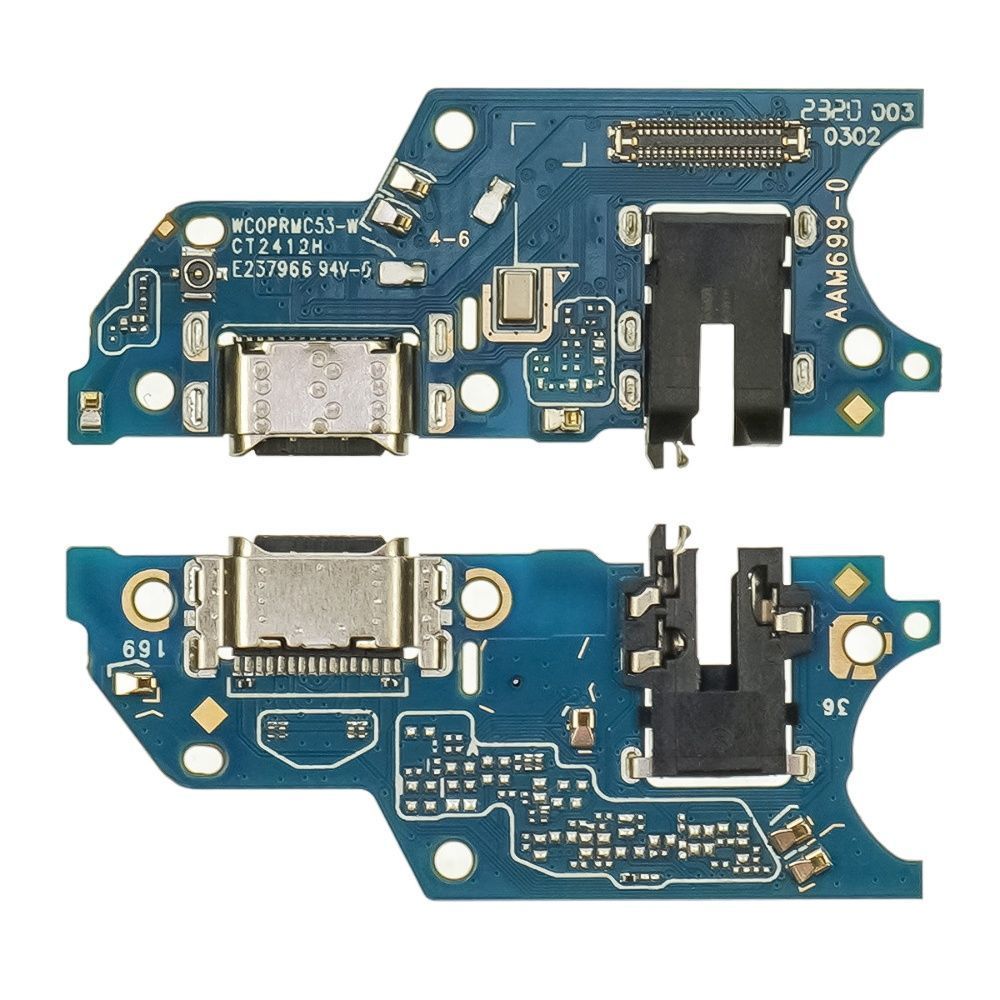 Нижняя плата для Realme C51 RMX3830, Realme Note 50 RMX3834 с разьемом зарядки, с разьемом наушников и микрофоном 31219 фото