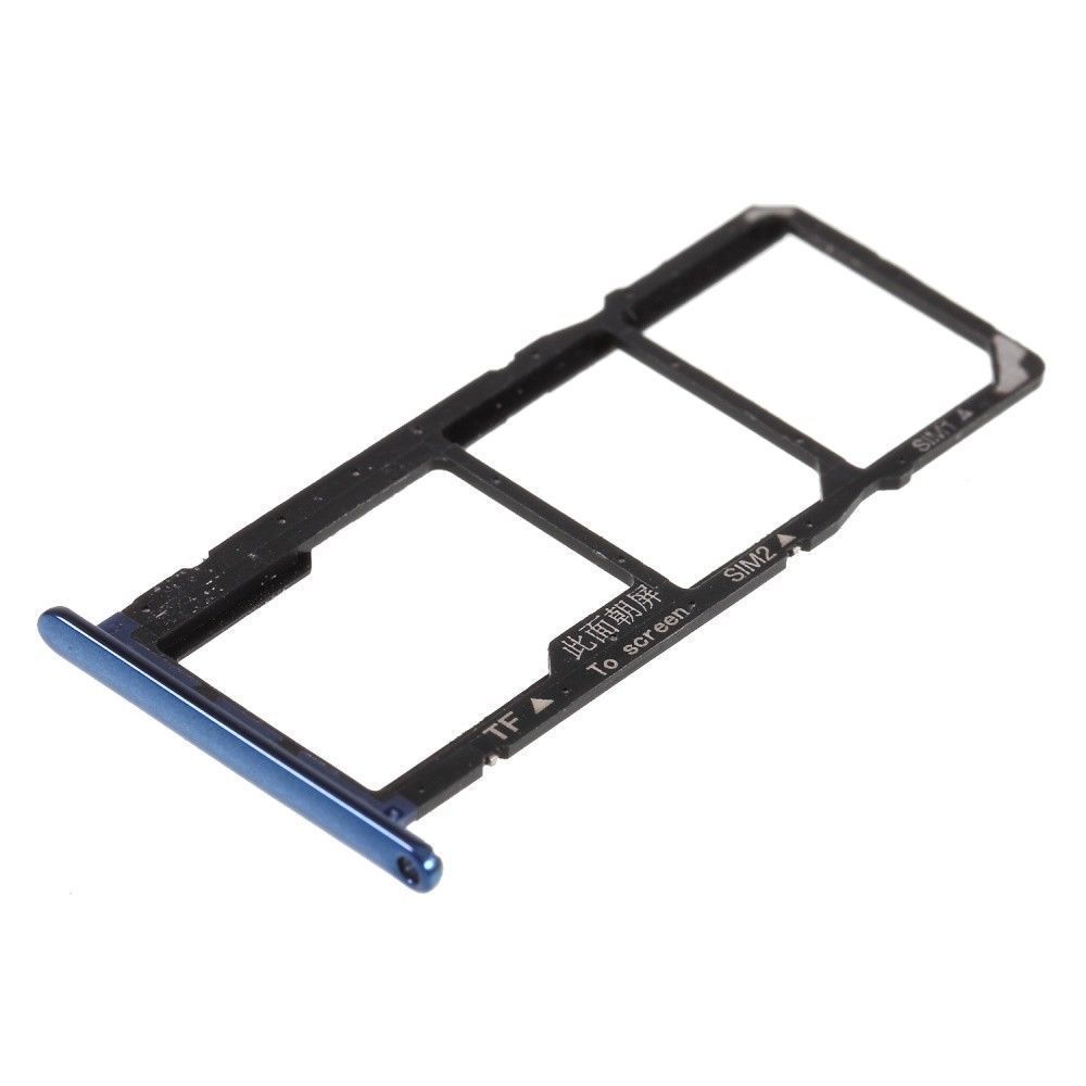 Держатель Sim-карты и карты памяти Huawei Honor 7A Pro AUM-L29,Honor 7C AUM-L41, Huawei Y6 2018 ATU-L21,Y6 Prime 2018 синий, на две Sim-карты 14974 фото