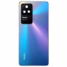 Задняя крышка для Xiaomi Poco F4, Redmi K40S голубая со стеклом камеры 48MP логотип "POCO" 05266 фото