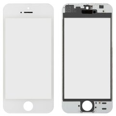 Стекло корпуса для Apple iPhone 5S с рамкой белый 06528 фото