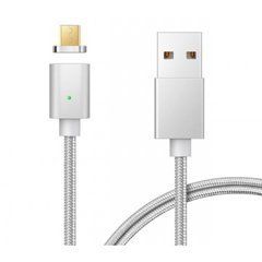 Кабель магнитный Clip-On microusb 1m серебристый 25931 фото