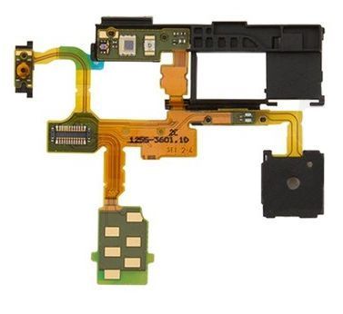 Шлейф для Sony LT29i Xperia TX с кнопкой включения, датчиком приближения и контактами разьемом гарнитуры 05464 фото