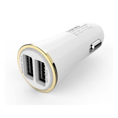 Автомобильное зарядное устройство LDNIO DL-C28 (2 USB, 3.4 A, + кабель Lightining) White 11321 фото