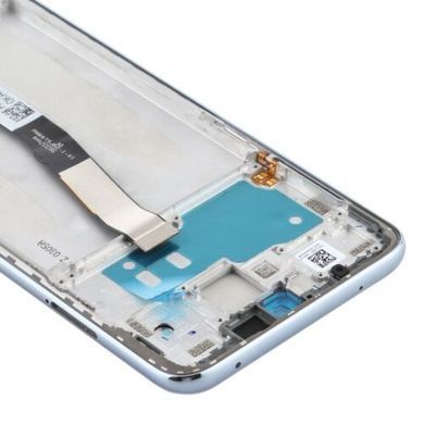 Дисплей для Xiaomi Redmi Note 9 Pro, Redmi Note 9S, Redmi Note 9 Pro Max с рамкой серебристый 20513 фото