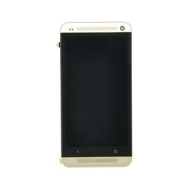 Дисплей HTC One M7 801e з рамкою золотой 00189 фото