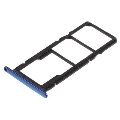 Тримач Sim-карти та карти пам'яті Huawei Honor 7A Pro AUM-L29,Honor 7C AUM-L41, Huawei Y6 2018 ATU-L21,Y6 Prime 2018 синій, на дві Sim-карти 14974 фото