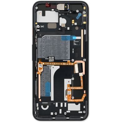 Дисплей для Google Pixel 4 G020M з рамкою чорний, Just Black (біла кнопка) P-OLED Хайкопія 33488 фото