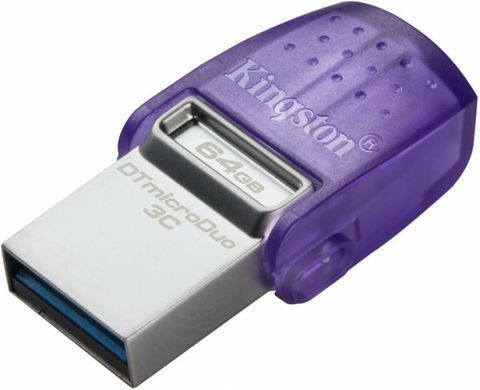 Флеш память Kingston USB 3.2 DT microDuo 3C 64GB (Type-A/Type-C) (200Mb/s) 27266 фото