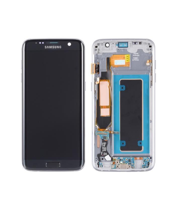 Дисплей для Samsung G935F Galaxy S7 Edge з рамкою, чорний OLED, Хайкопія 15826 фото