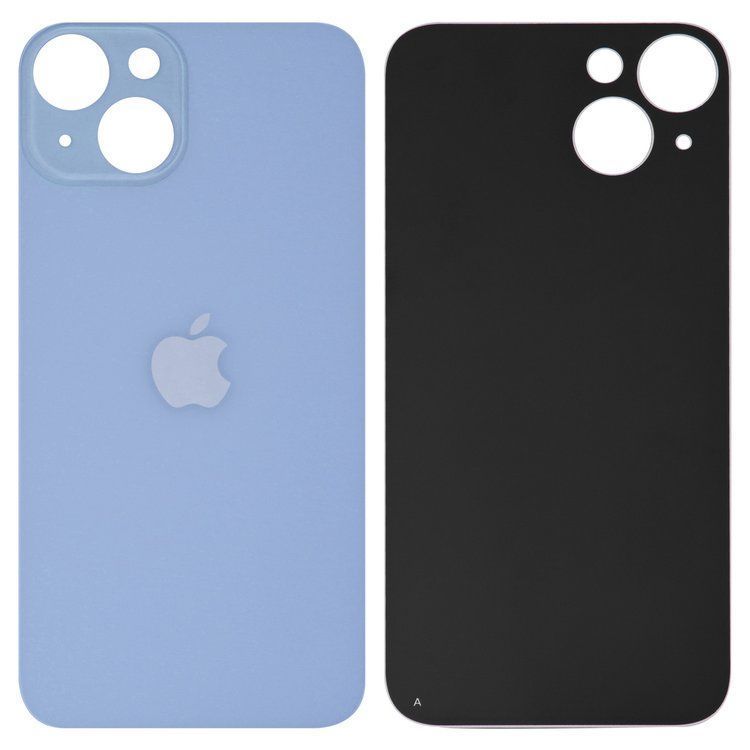 Задняя крышка для Apple iPhone 14 голубая Blue, с большим отверстием под камеру Оригинал Китай 32586 фото