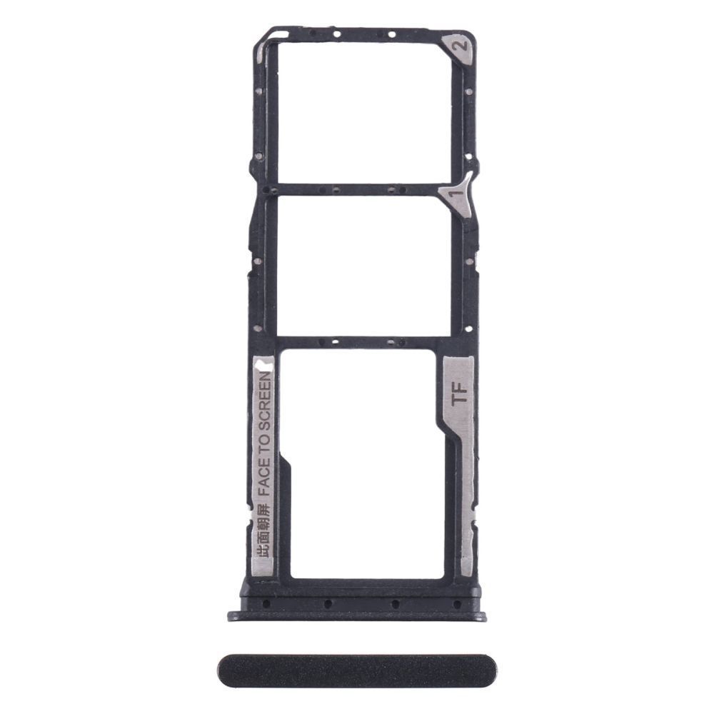 Держатель SIM-карты и карти памяти для Xiaomi Redmi 13C, Poco C65 черный, Midnight Black 31370 фото