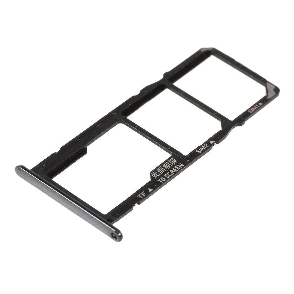 Держатель Sim-карты и карты памяти Huawei Honor 7A Pro AUM-L29,Honor 7C AUM-L41, Huawei Y6 2018 ATU-L21,Y6 Prime 2018 черный, на две Sim-карты 14975 фото