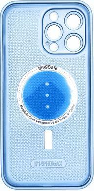 Чохол скло AG Glass Matt Frame MagSafe Logo для Apple iPhone 14 Pro Max темно-синій 27726 фото
