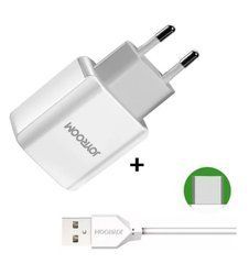 Сетевое зарядное устройство Joyroom CA-28 2USB 2A + провод Type-C белый 25044 фото