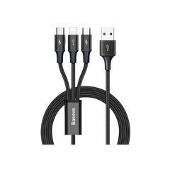 Кабель Baseus Rapid Series 3в1 cable 1.2m (CAJS000001) черный 26989 фото