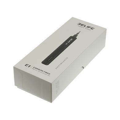 Акумуляторна викрутка Relife E1 Carbon з LED підсвічуванням та регулюванням крутящого моменту (12 біт, USB-Type-C) 33894 фото
