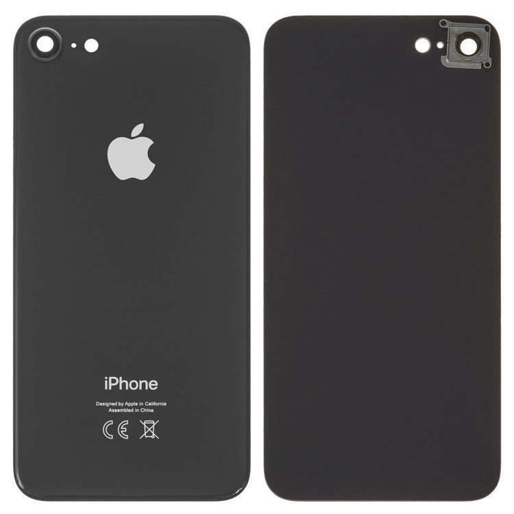 Задняя крышка для Apple iPhone 8 черная, в комплекте стекло камеры, Оригинал Китай 21197 фото