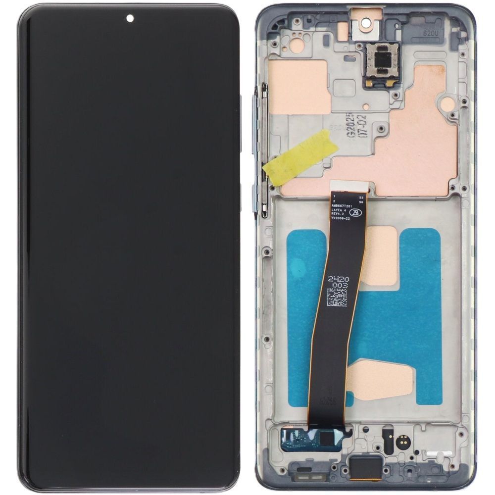 Дисплей для Samsung G988 Galaxy S20 Ultra с рамкой черный Cosmic Gray TFT 31583 фото