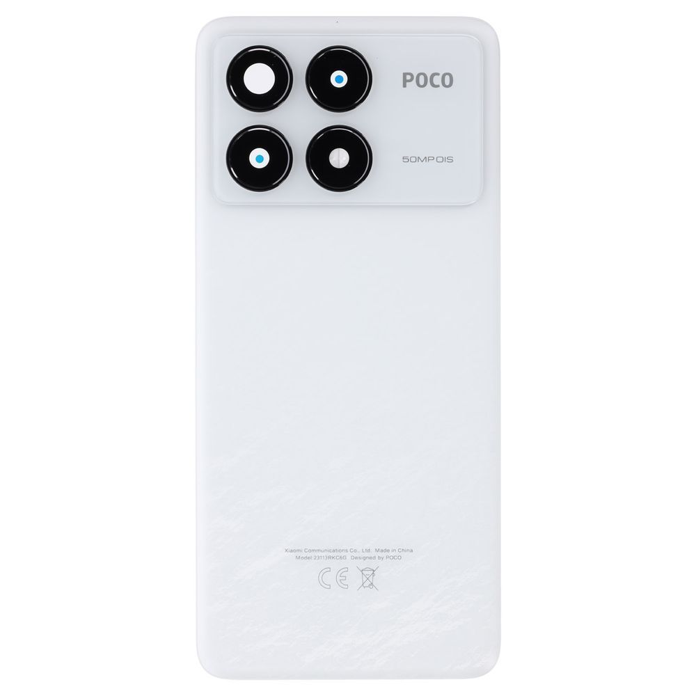 Задняя крышка для Xiaomi Poco F6 Pro, Redmi K70 белая со стеклом камеры оригинал Китай 33540 фото