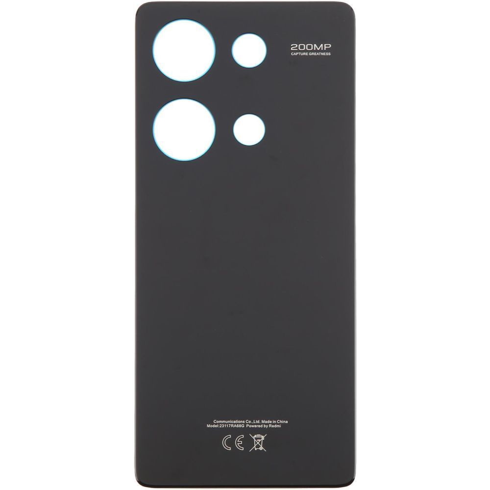 Задняя крышка для Xiaomi Redmi Note 13 Pro 4G 23117RA68G, 2312FPCA6G черная Midnight Black Оригинал Китай 32488 фото