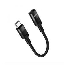 Адаптер (Перехідник) Hoco U107 Type-C - Lightning female adapter cable (L-0.1m) чорний 28034 фото