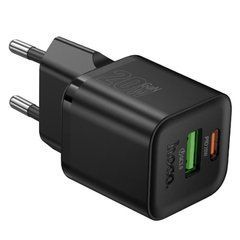 Сетевое зарядное устройство Hoco N65 Ingenious PD20W+QC3.0 Type-C + USB черный 31633 фото