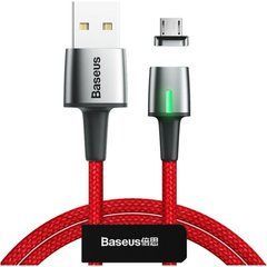 Кабель магнитный Baseus Zinc Magnetic MicroUSB 2.4A (1 метр) (CAMXC-A09) красный 20434 фото