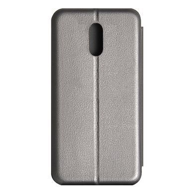 Чехол-книжка Premium Case под кожу Xiaomi Redmi 8A серый 16589 фото