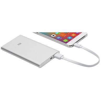 Внешний аккумулятор Xiaomi Mi Power Bank 5000mAh серебряный 06445 фото