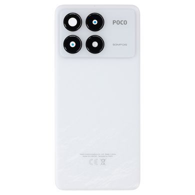 Задняя крышка для Xiaomi Poco F6 Pro, Redmi K70 белая со стеклом камеры оригинал Китай 33540 фото
