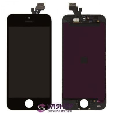 Дисплей для Apple iPhone 5 чорний Хайкопія 01229 фото