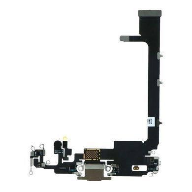 Шлейф для Apple iPhone 11 Pro Max з розьємом зарядки і мікрофоном, золотистий 33239 фото