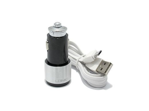 Автомобильное зарядное устройство LDNIO C403 (2 USB, 4.2 A, + кабель MicroUSB) 11323 фото